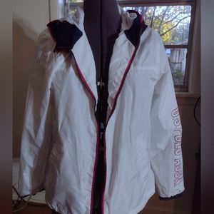 Women's U.S Polo Association Windbreaker Navy White Pink NWT XXL Plus
